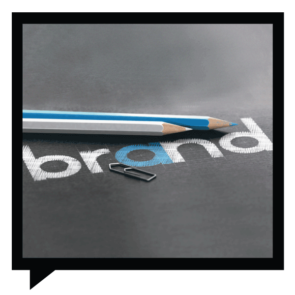 Pencil sketch of brand